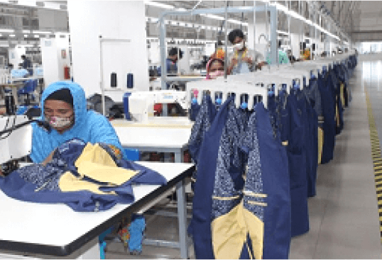 Blazer Production Line with Hanging